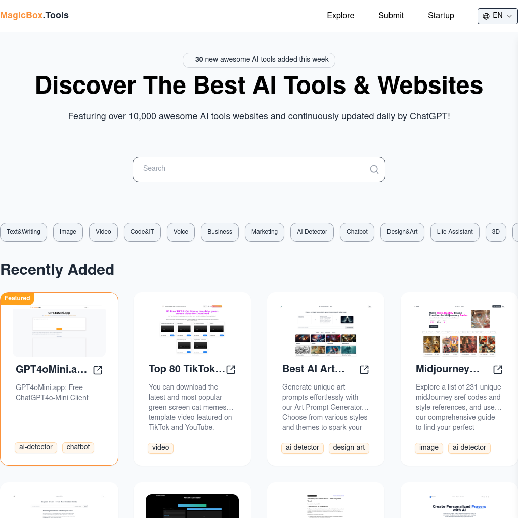 Discover the Best AI Tools | Magicbox.Tools AI Directory