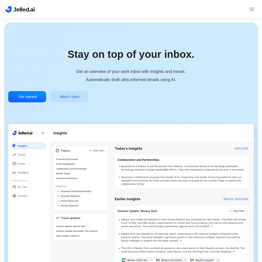 Jelled.ai – Optimieren Sie Ihre E-Mail-Kommunikation mit KI