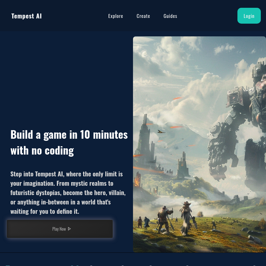 Tempest AI - Build Infinite RPG Games in Minutes | Tempest Engine