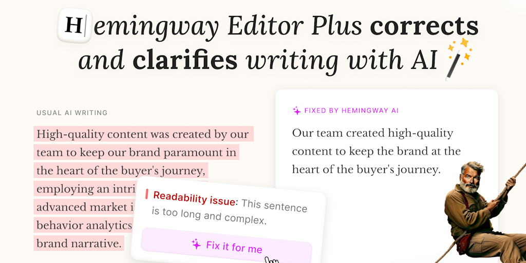 Hemingway Editor Plus - Improve Your Writing with AI
