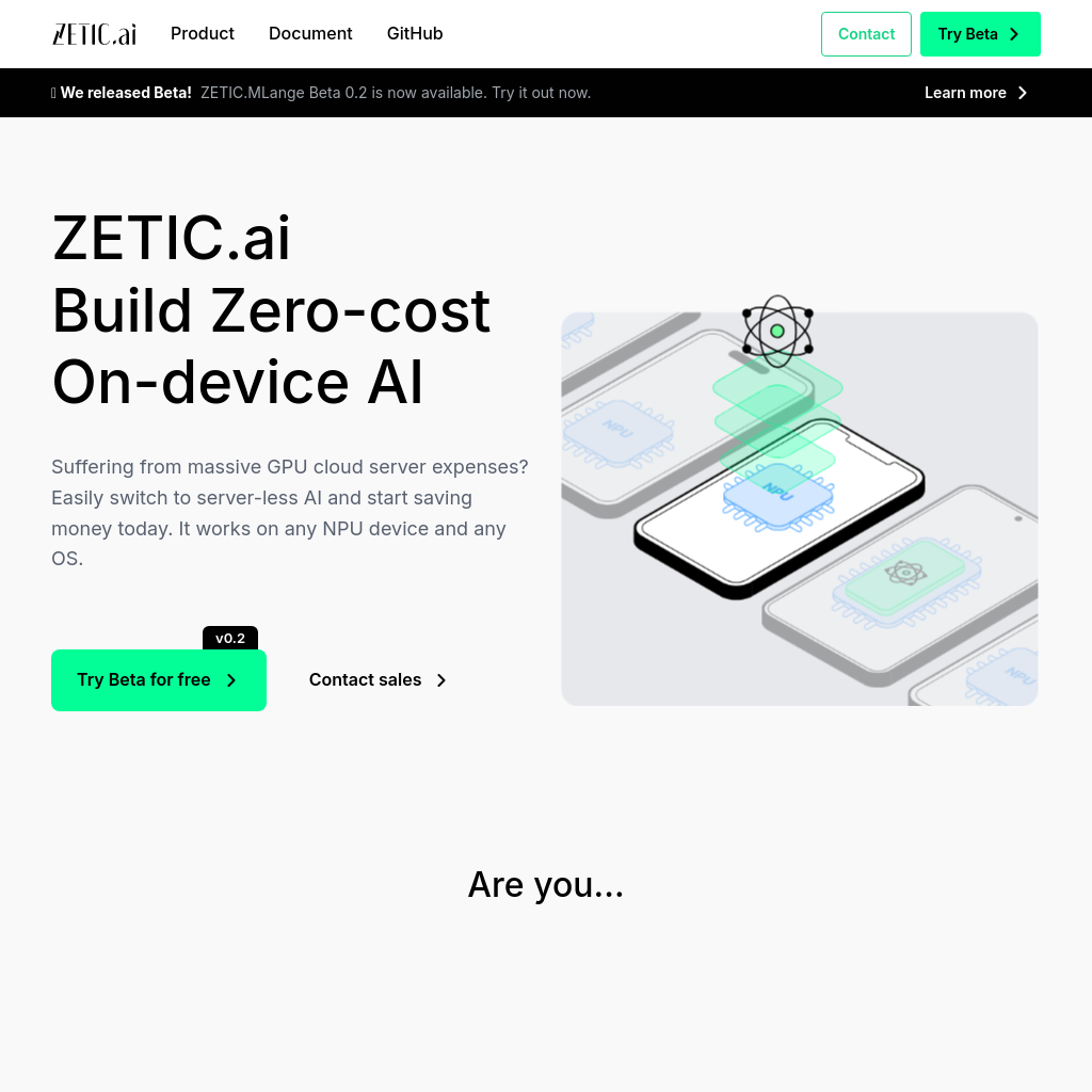 ZETIC.ai - Easily Switch Your AI Model to On-Device AI