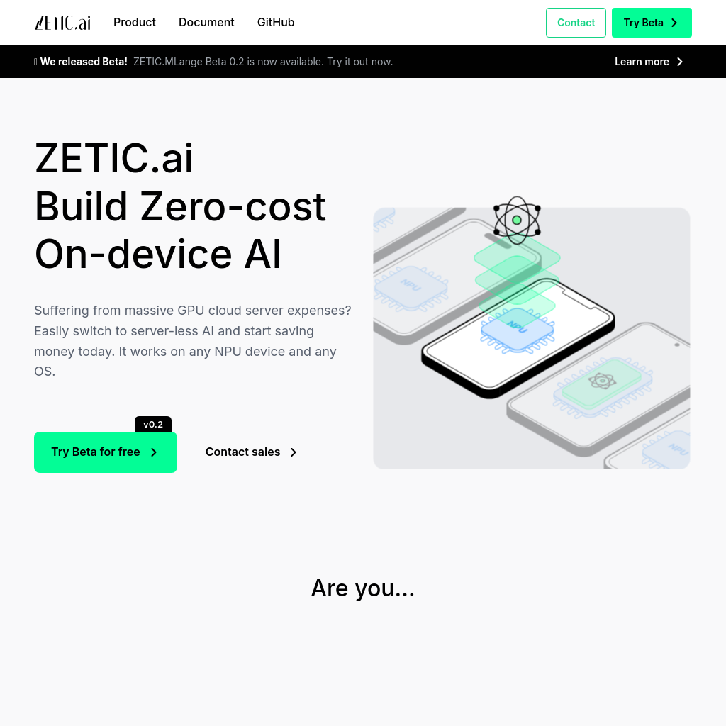 ZETIC.ai - Обеспечьте нулевые затраты на ИИ на устройствах