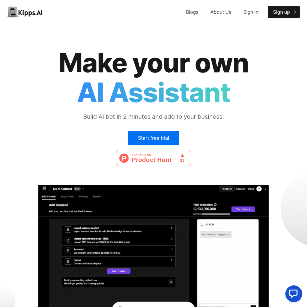 Kipps AI - Build Your Own AI Assistant for Your Business