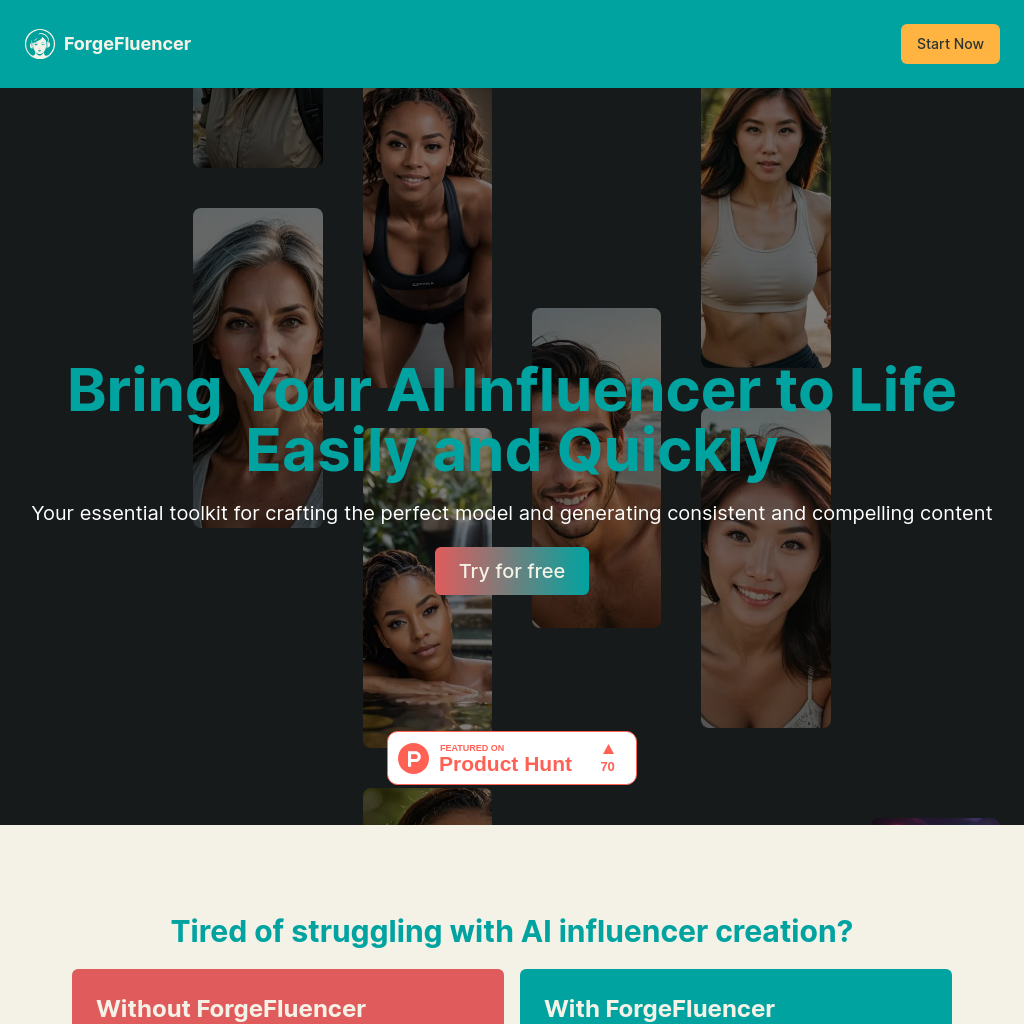 ForgeFluencer - Create and Manage AI Influencers with Ease