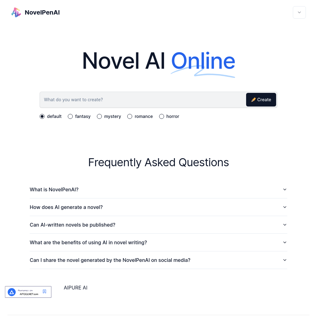 NovelPenAI - AI Novel Generator (Free)