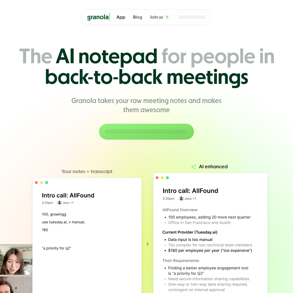 Granola - The AI Notepad for Productive Meetings