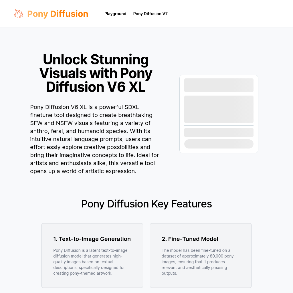 Try Pony Diffusion V6 XL Online for Free | Pony Diffusion