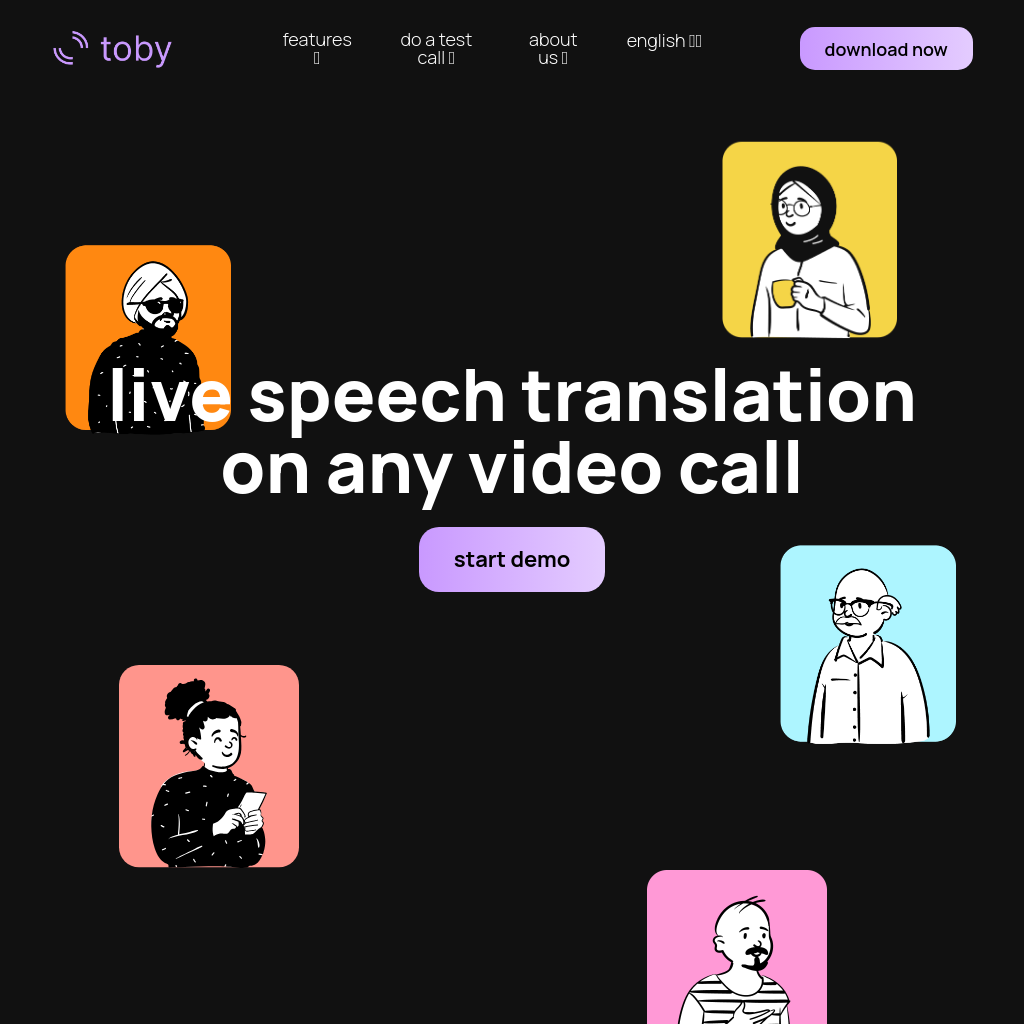 Toby - Live Speech Translation on Any Video Call with Minimal Delay