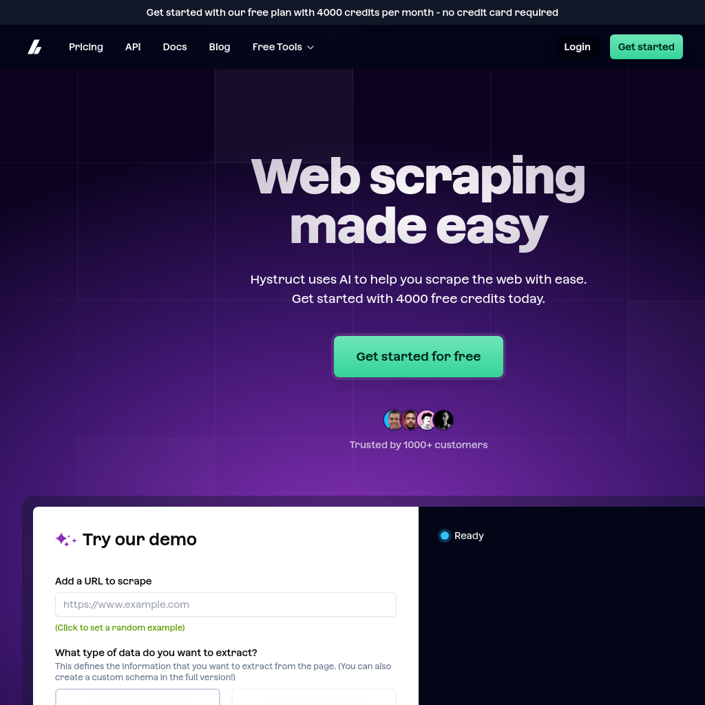 Hystruct - Web scraping fácil com IA