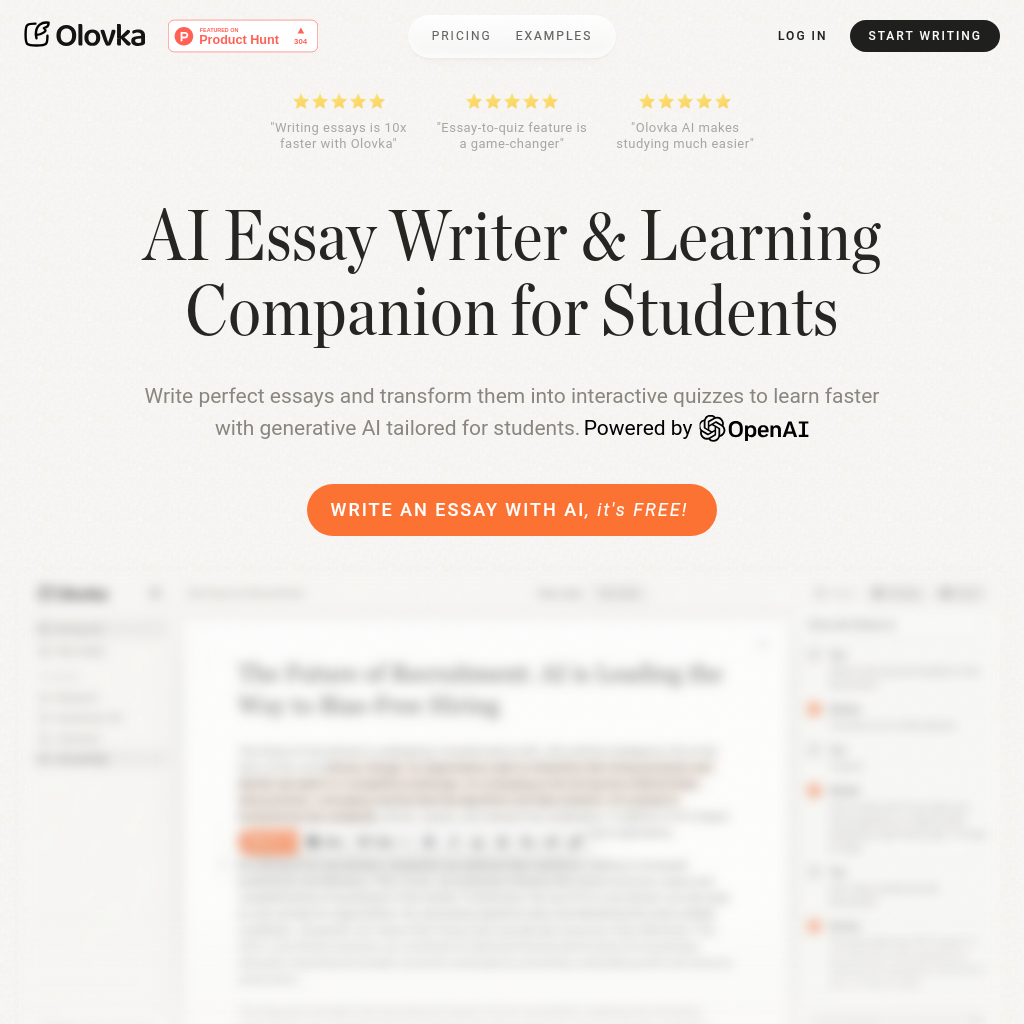 Olovka - AI Essay Writer & Learning Assistant for Students