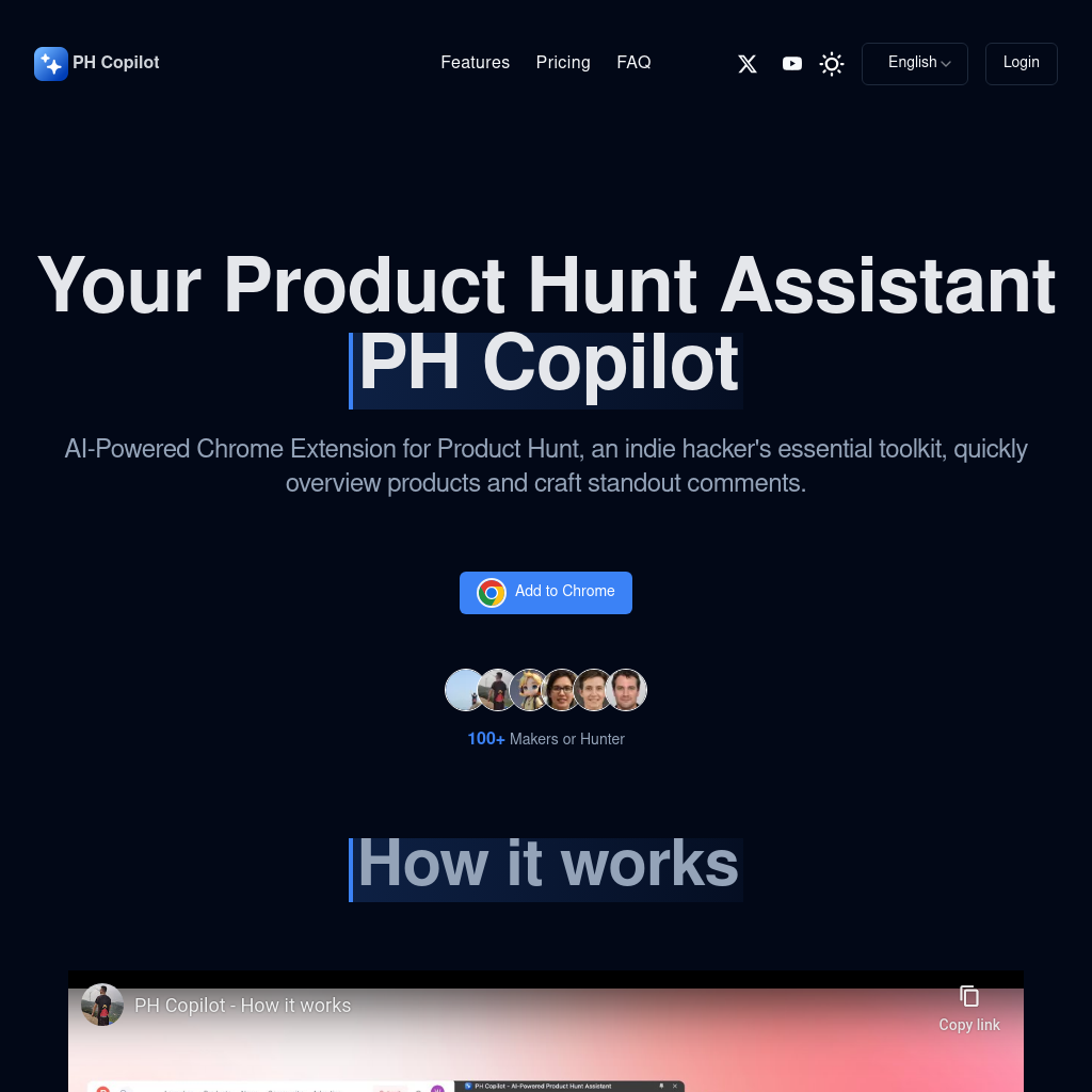 PH Copilot - Ferramenta AI para Product Hunt e Comentários Destacados