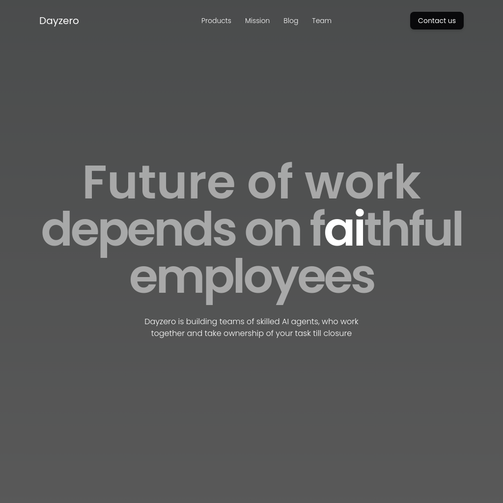 Dayzero.ai - 未来の働き方を支えるAIエージェントチーム