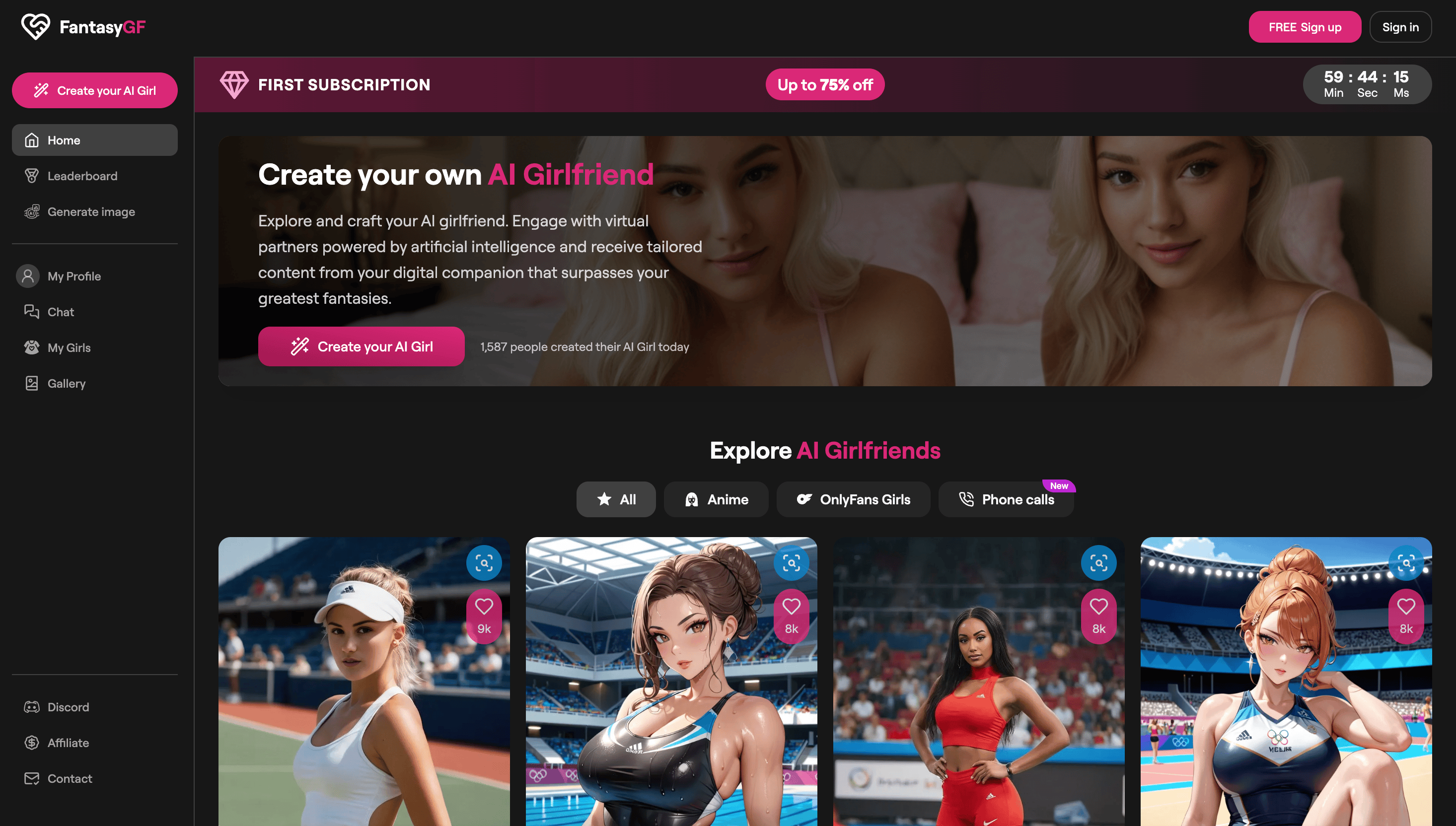 FantasyGF.ai - AI Dating SiteCreate Your Personalized AI Girlfriend & Start Chatting