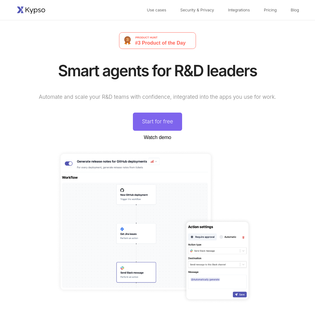 Kypso - Smart Agents for R&D Leaders