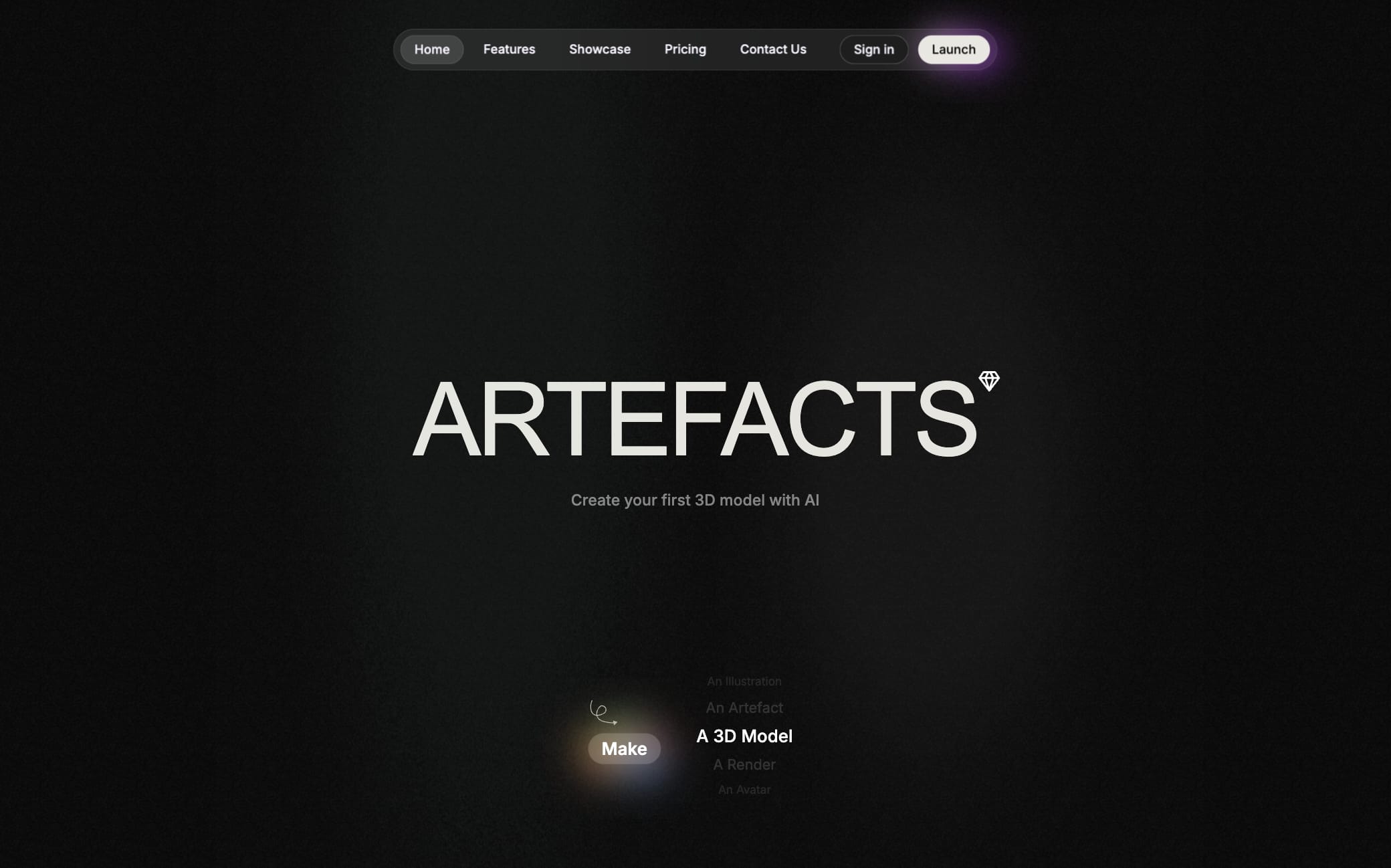 Artefacts.AI - Transform Text and Images into 3D Assets