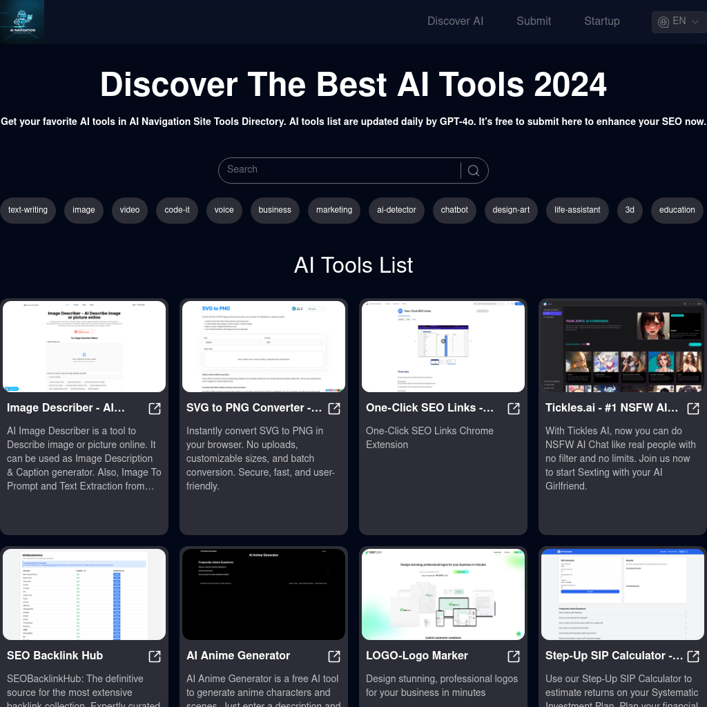 Discover the Best AI Tools | AI Navigation Site Directory