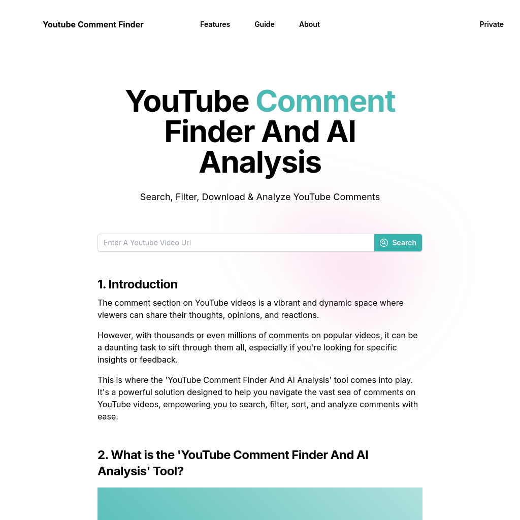 YouTube Comment Finder - Search, Filter, Download & Analyze YouTube Comments