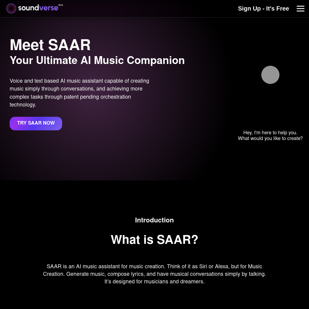 Soundverse Ft. SAAR - Your Ultimate AI Music Companion