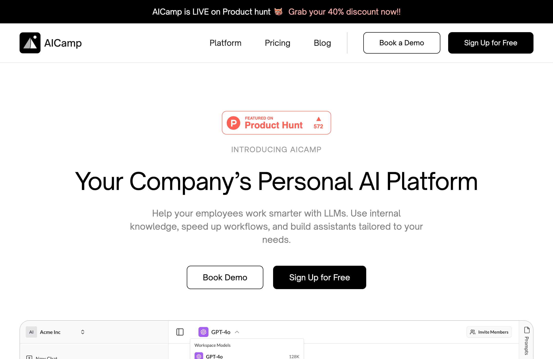 AICamp - Your Company's Personal AI Platform | Secure and Collaborative