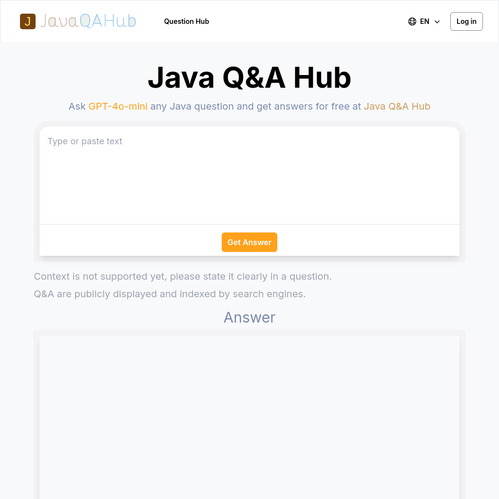 Java Q&A Hub: Free ChatGPT Client