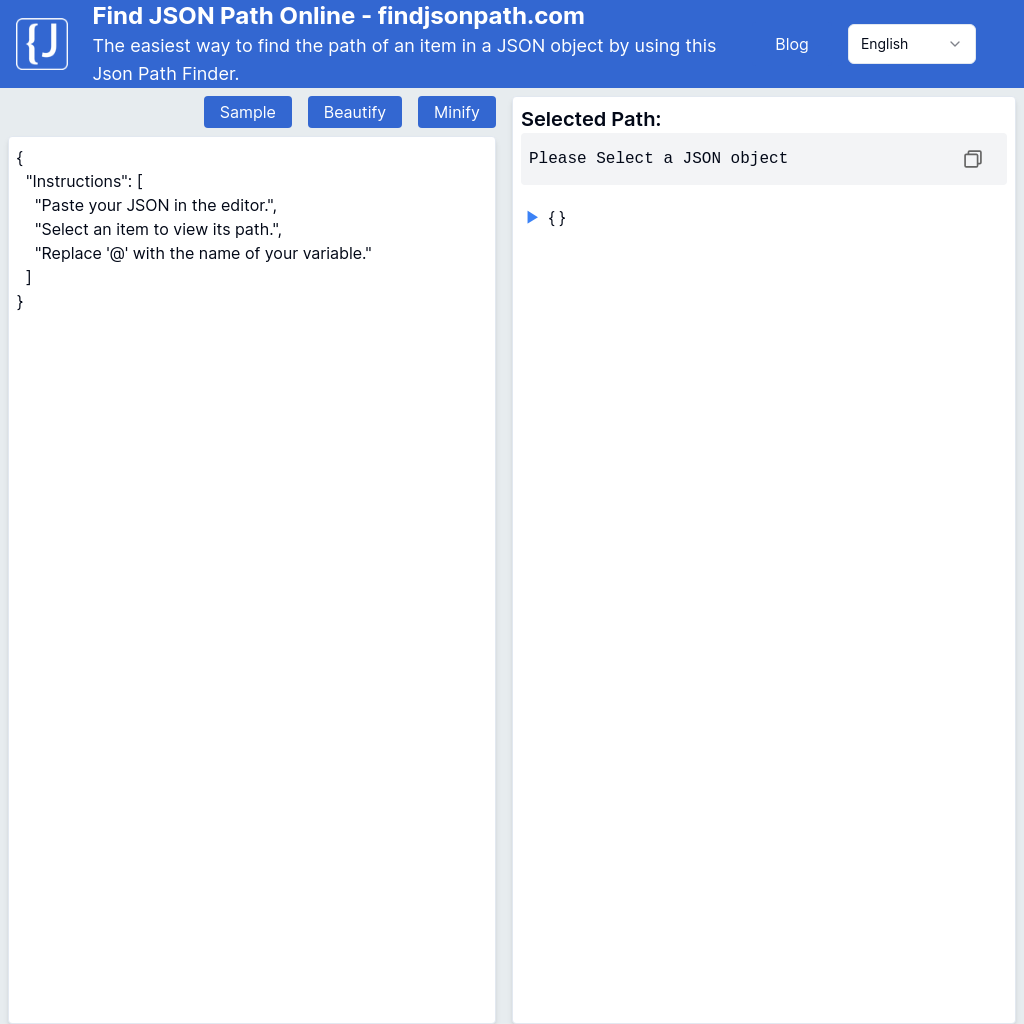 Encuentra JSON Path en Línea | Edición, Formato y Consulta de JSON