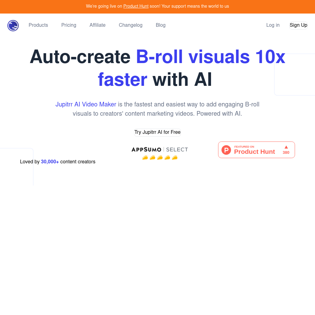 Jupitrr AI - Create B-roll 10X Faster for Your Videos