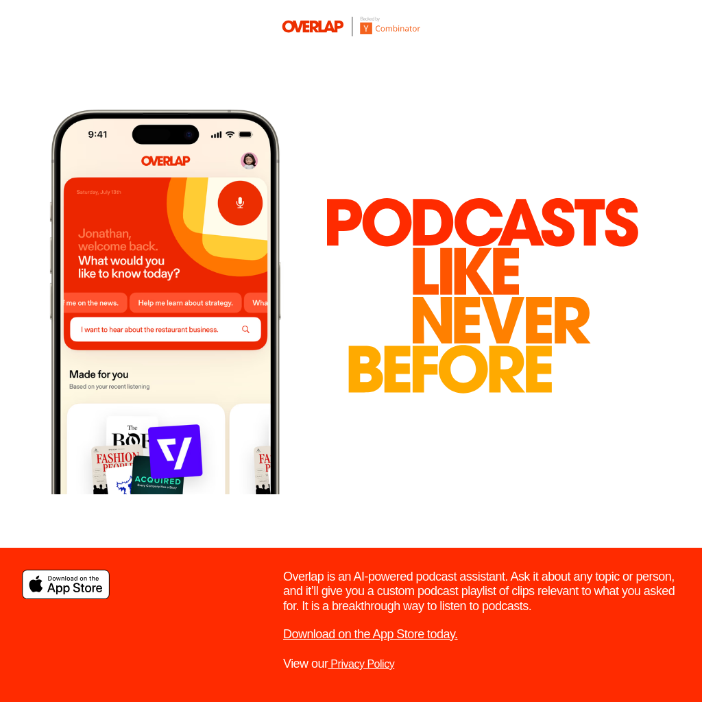 Overlap — App de Podcast com IA Personalizada