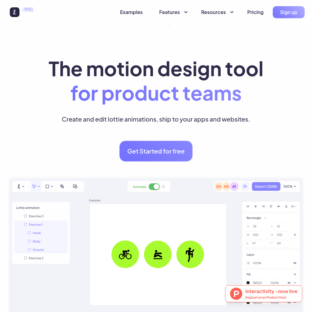 Lottielab Interactivity - Create and Export Interactive Lottie Animations Easily