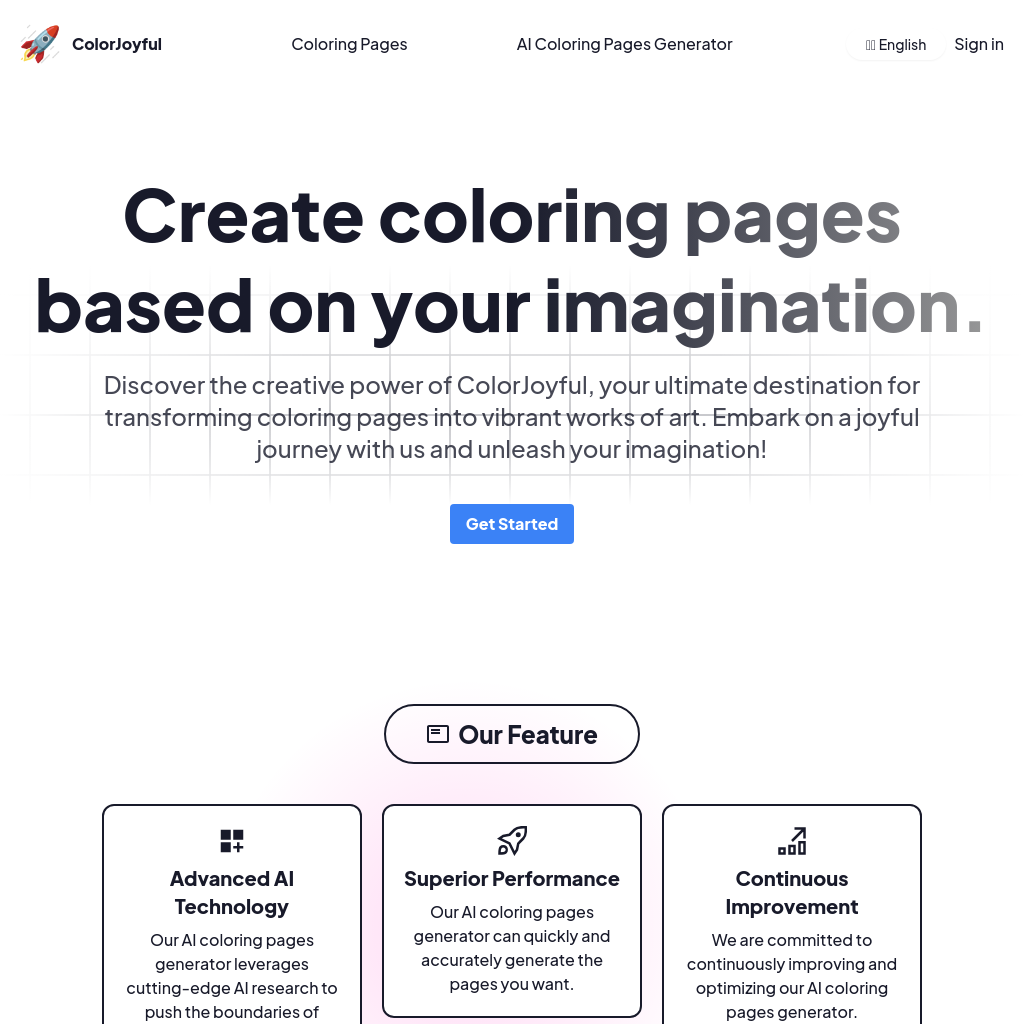 ColorJoyful - AI Coloring Pages Generator