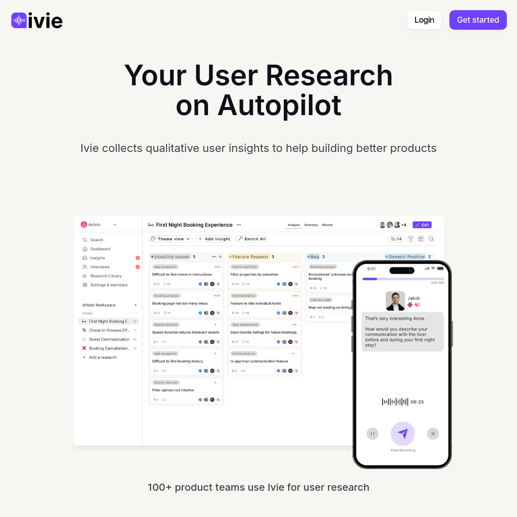 Ivie - Retour d'utilisateur instantané à grande échelle