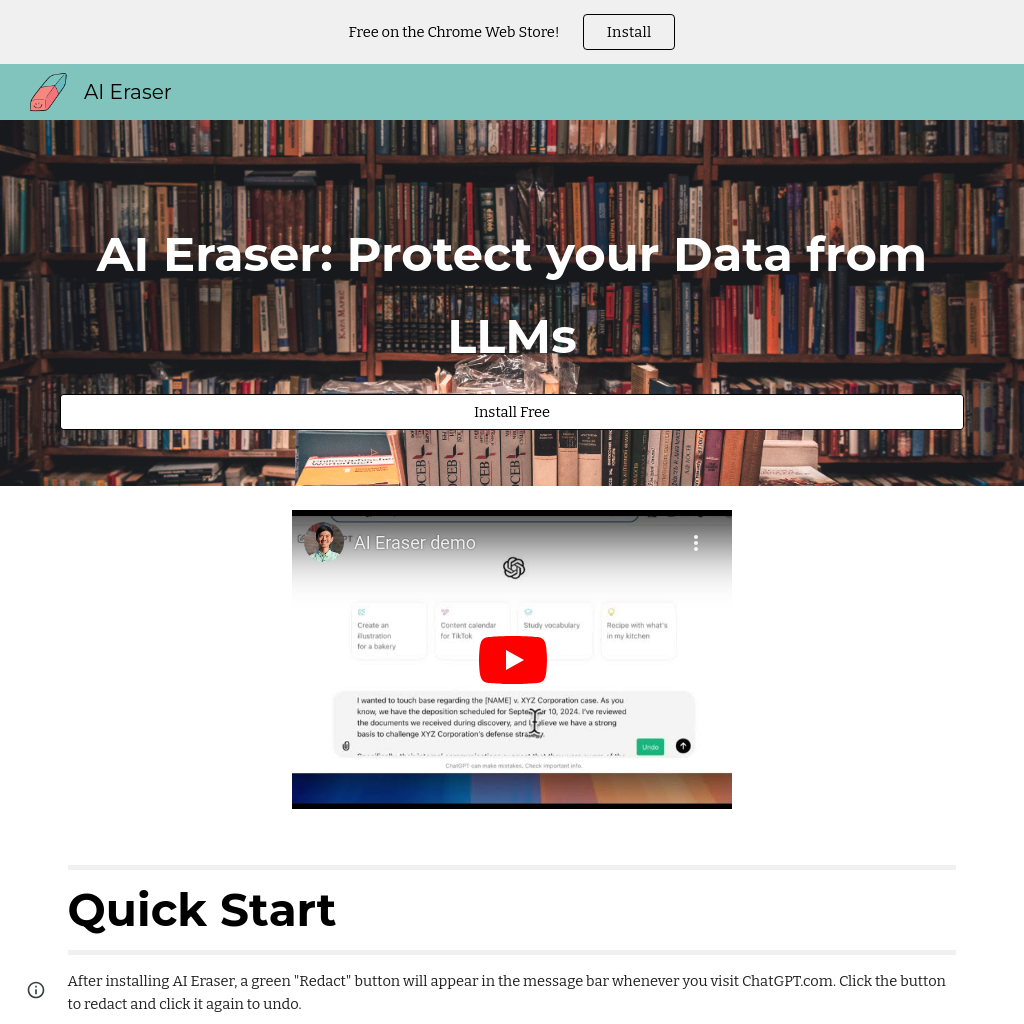 AI Eraser - Protect Your Privacy with Our Chrome Extension