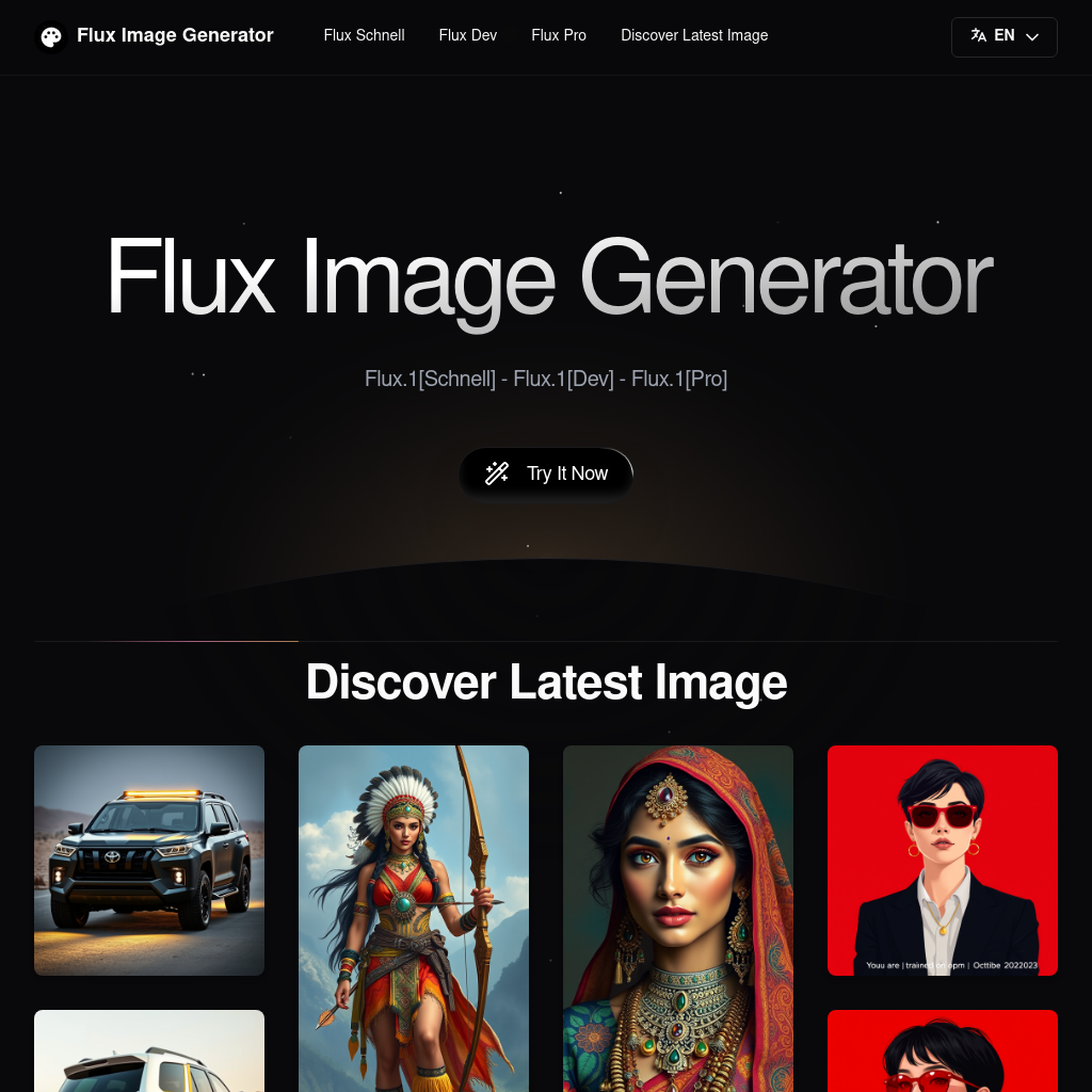 Flux Image Generator - Crie Imagens de Alto Nível Online