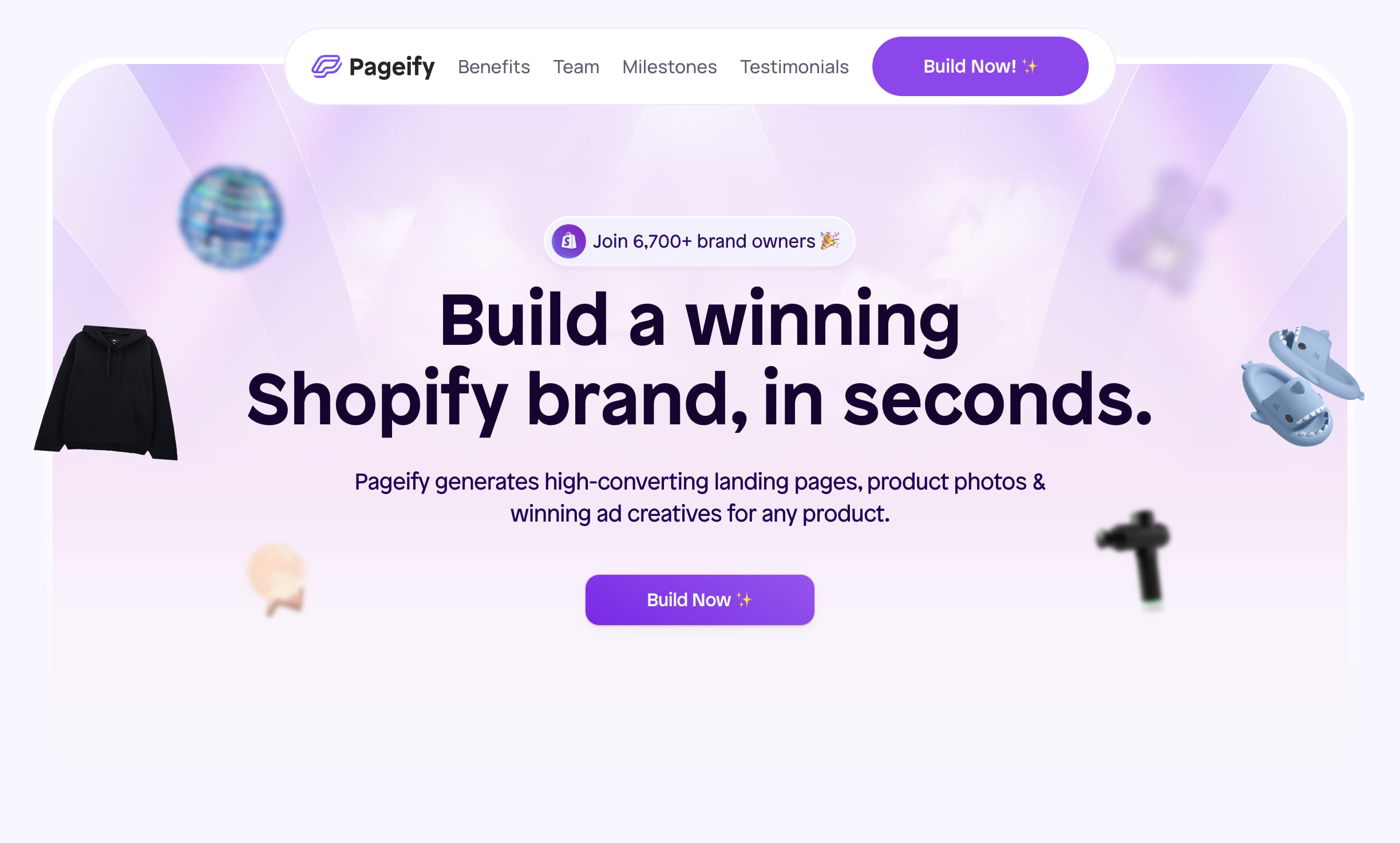 Pageify - 数秒で高転換率のShopifyブランドを構築