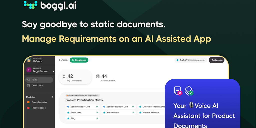 Boggl AI - Voice-Powered AI Assistant for Effortless Product Management