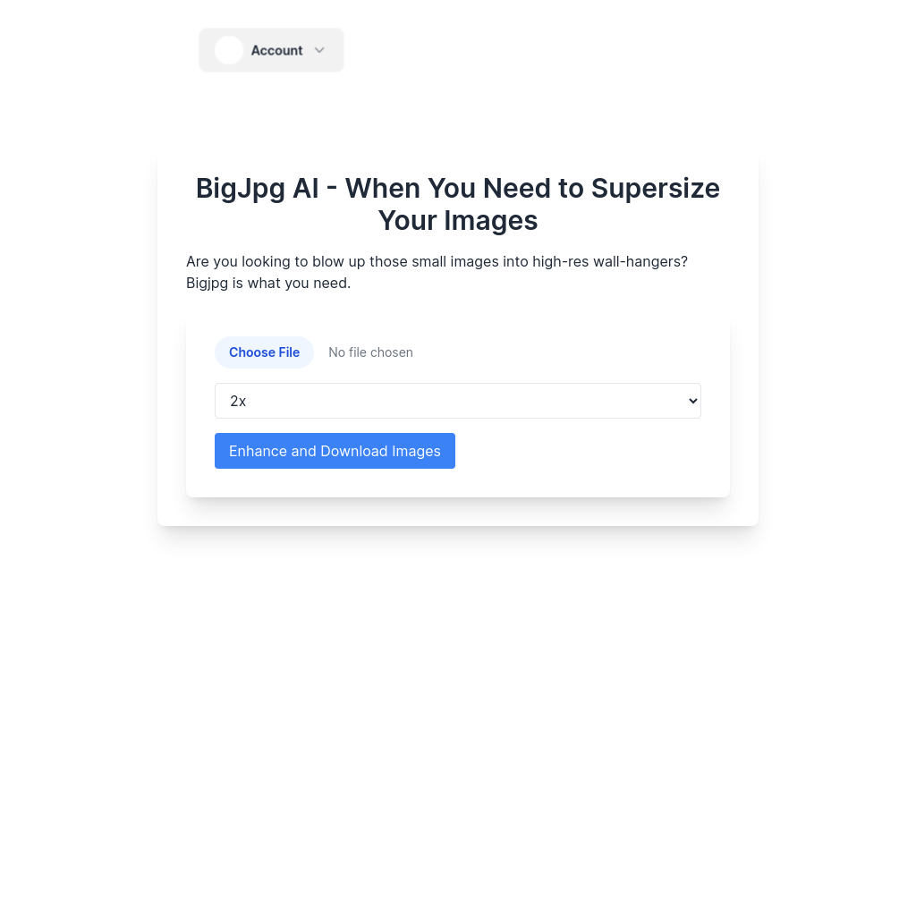 BigJpg AI - Supersize Your Images with Advanced AI Technology