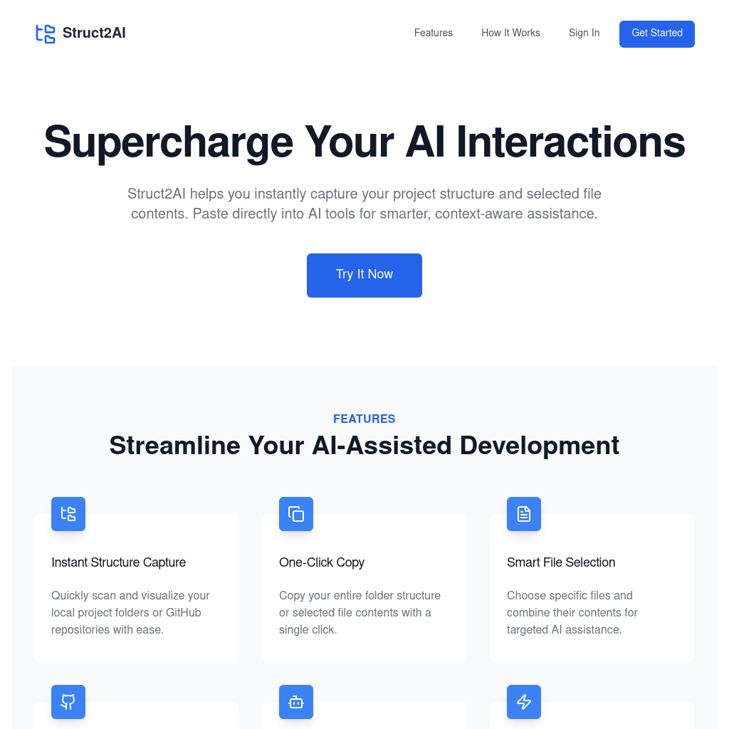 Struct2AI: Capture Estruturas de Projetos e Conteúdos com Facilidade