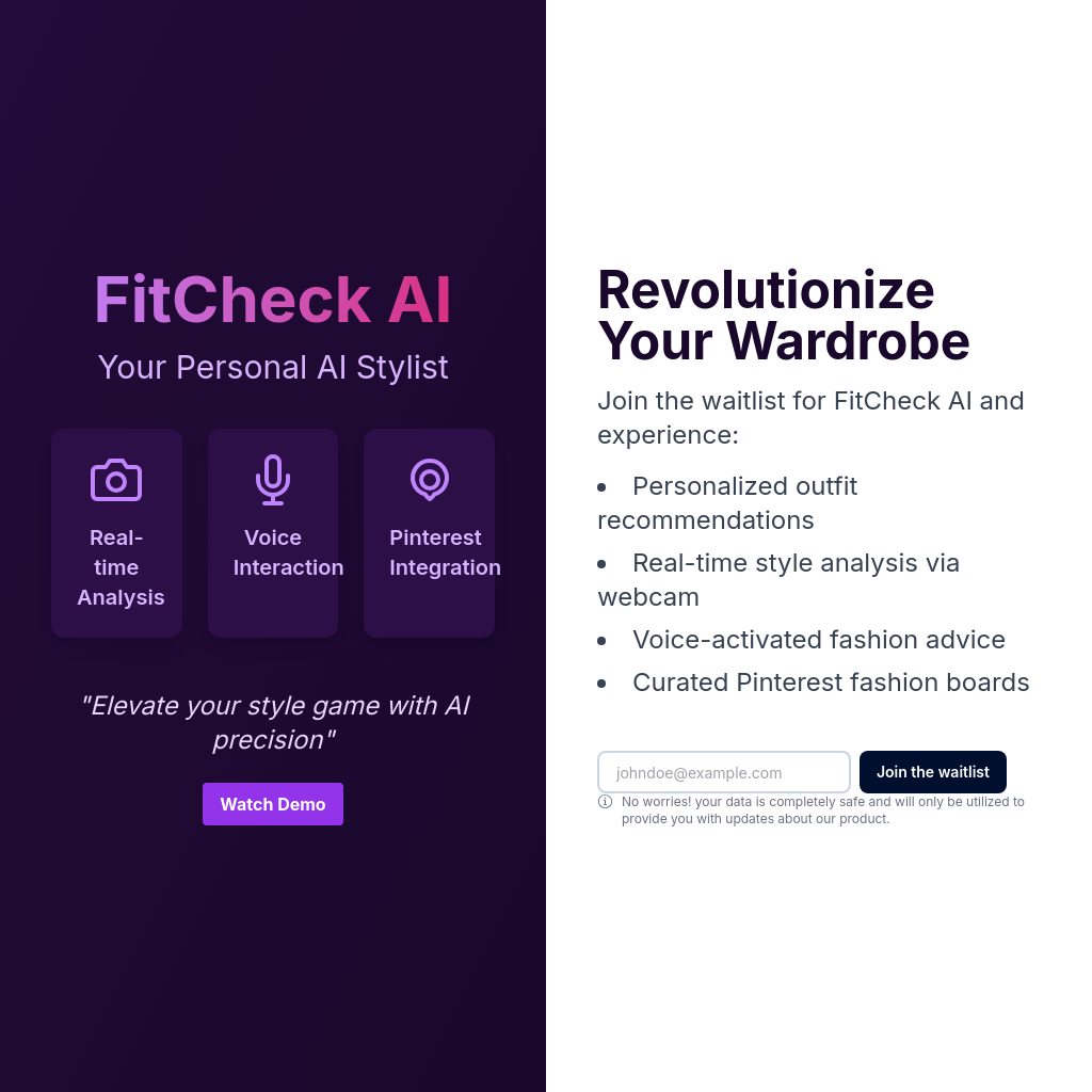 Fitcheck AI - Ваш личный AI стилист для стильных образов