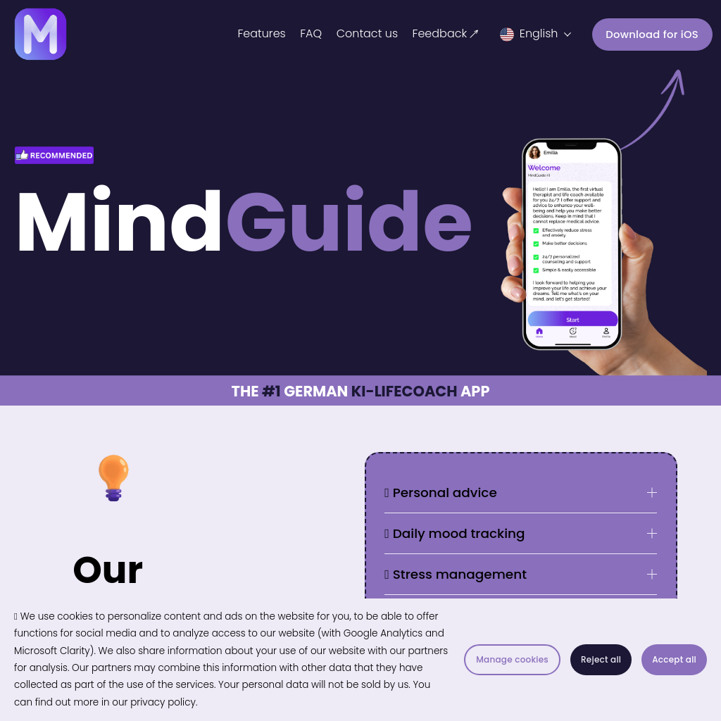 MindGuide KI - Votre Coach Virtuel 24/7 pour le Bien-Être Mental