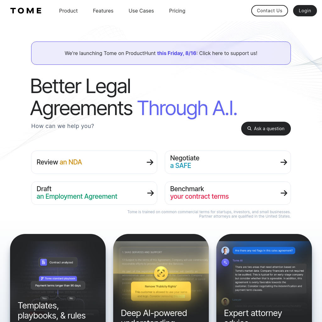 Tome - Expert AI-Powered Legal Solutions