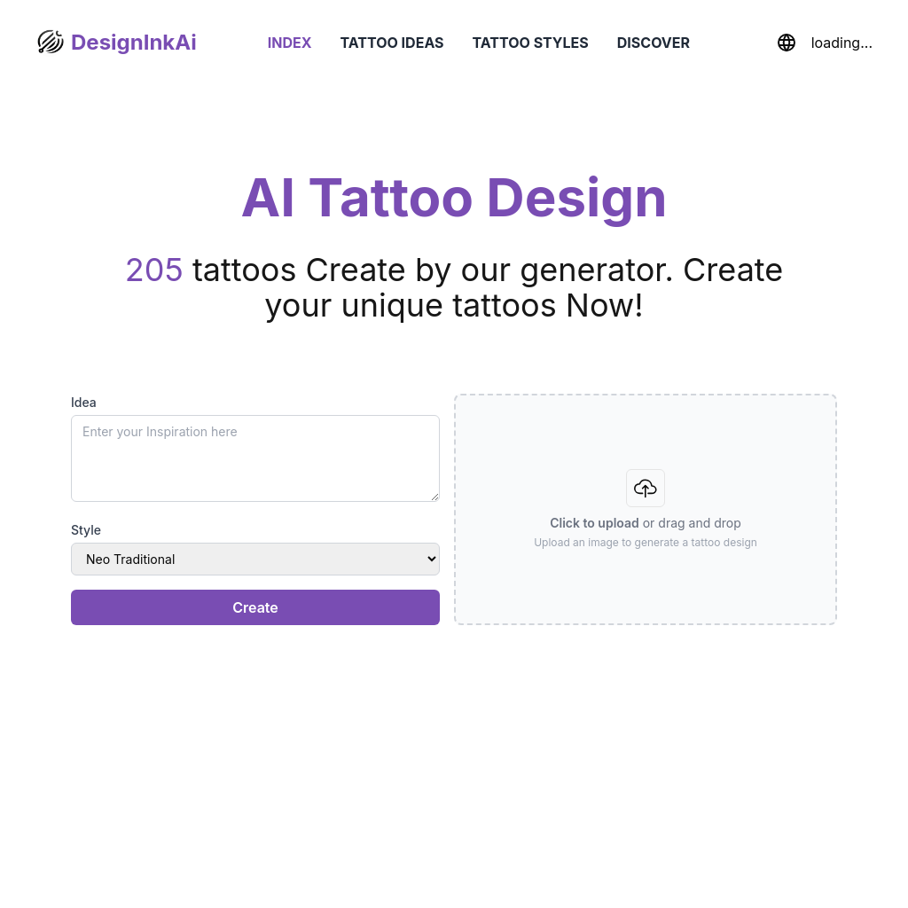 Criador de Tatuagens AI Personalizado e Grátis - Designinkai