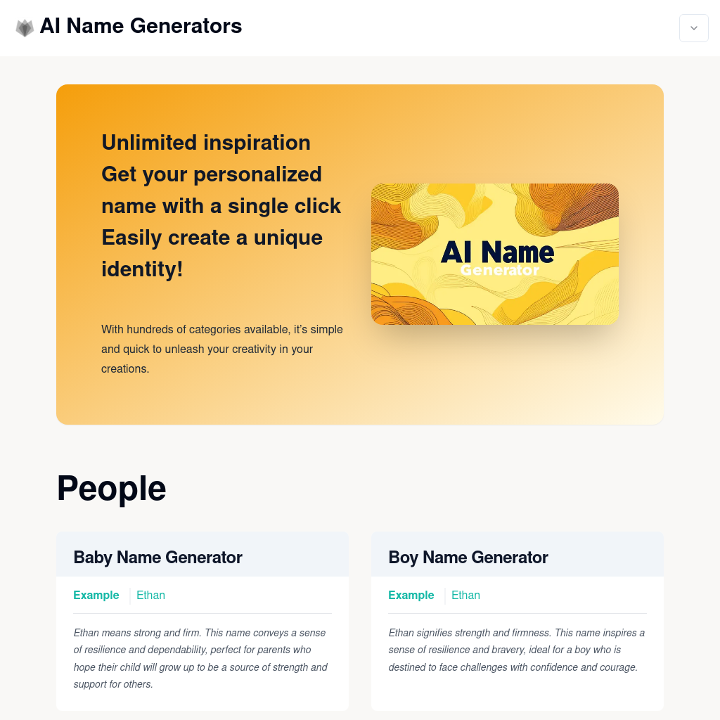 AI Name Generators 2024 | Unique Names for All Purposes