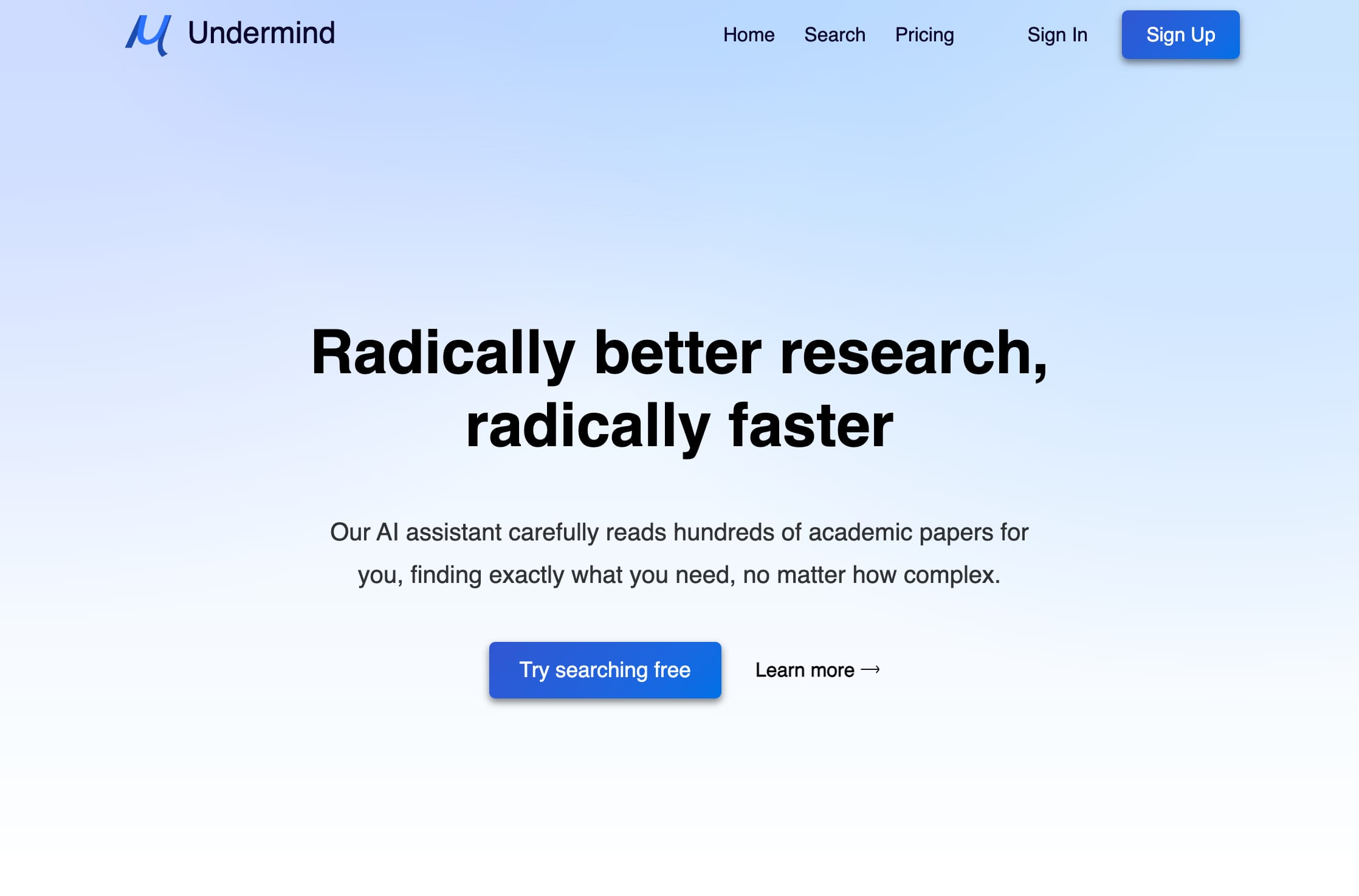 Undermind - AI-Powered Research Assistant for Scientific Discovery