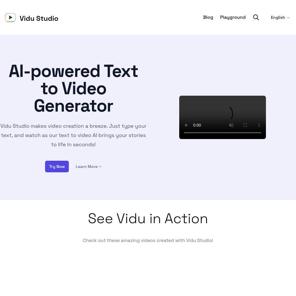 Vidu Studio | AI驱动的文本转视频生成器