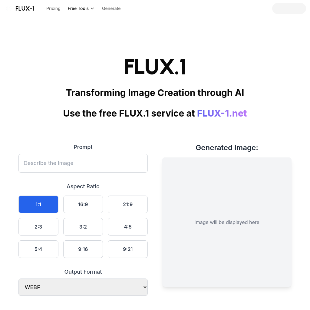 Бесплатный FLUX.1 | Генератор изображений FLUX | FLUX-1.net