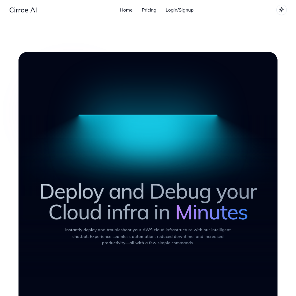 Cirroe AI - Gestion de Cloud AWS Simplifiée et Rapide