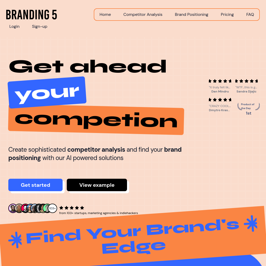 Branding 5 - AI-Powered Competitor Analysis & Marketing Strategy Tool