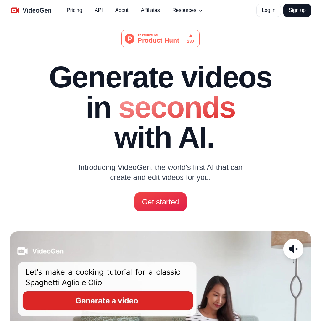 VideoGen - Gerador de Vídeo AI - Crie Vídeos em Segundos