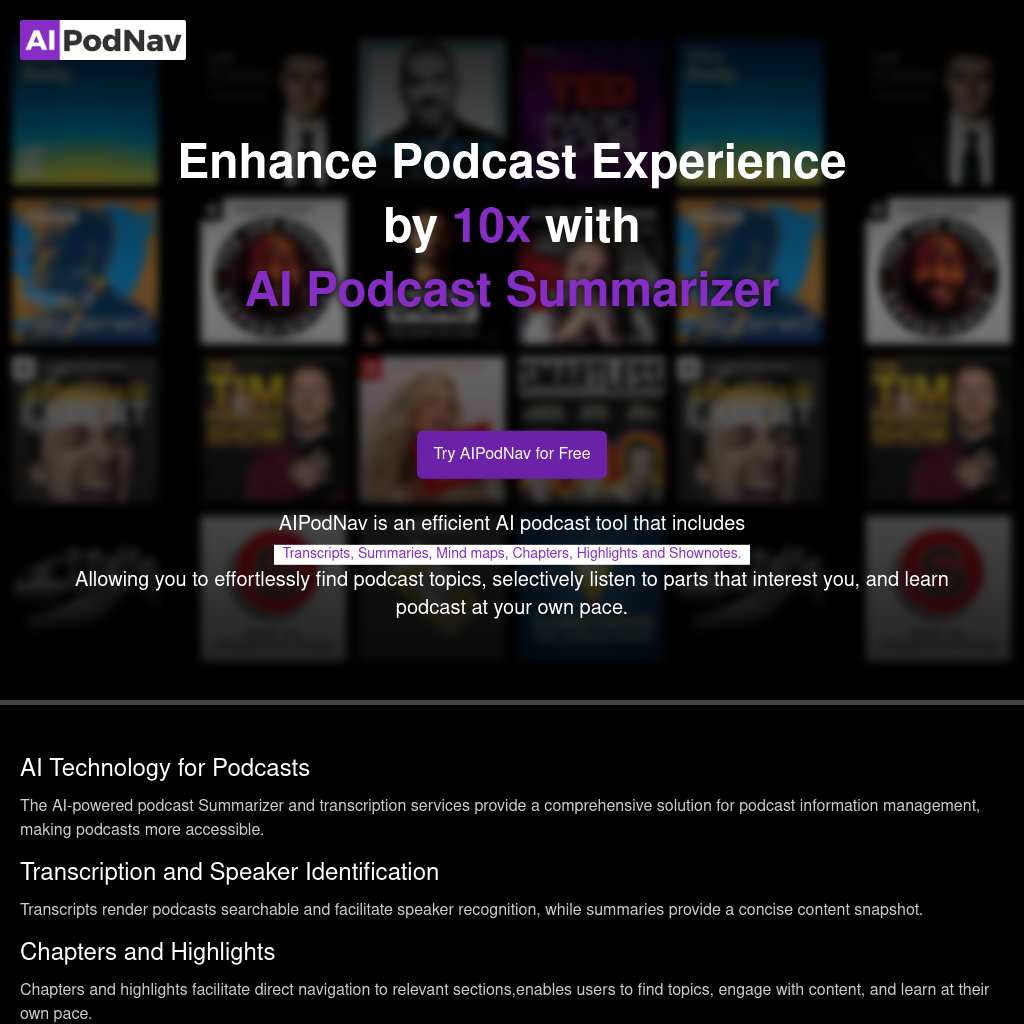 AIPodNav: Revolutionize Your Podcast Experience with AI