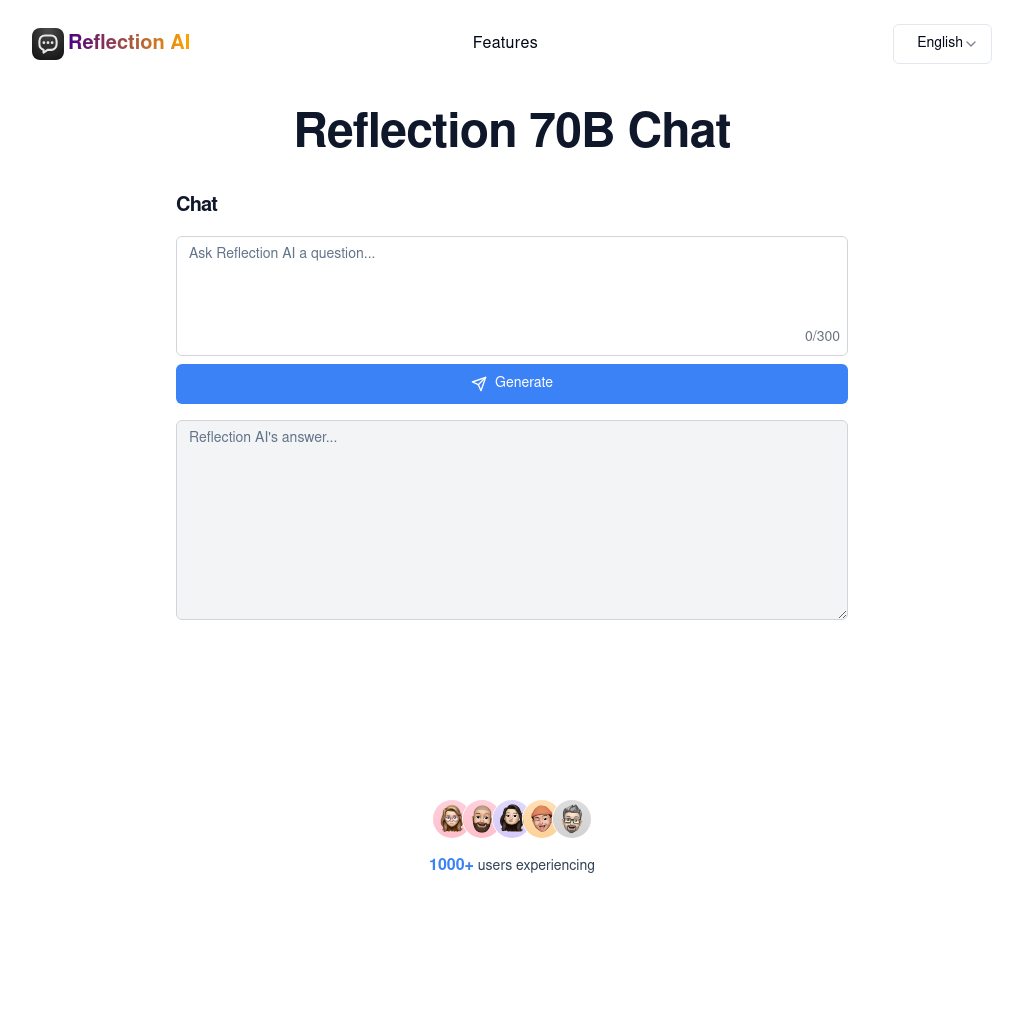 Reflection AI - Leading Reflection 70B Model for Real-Time Reasoning