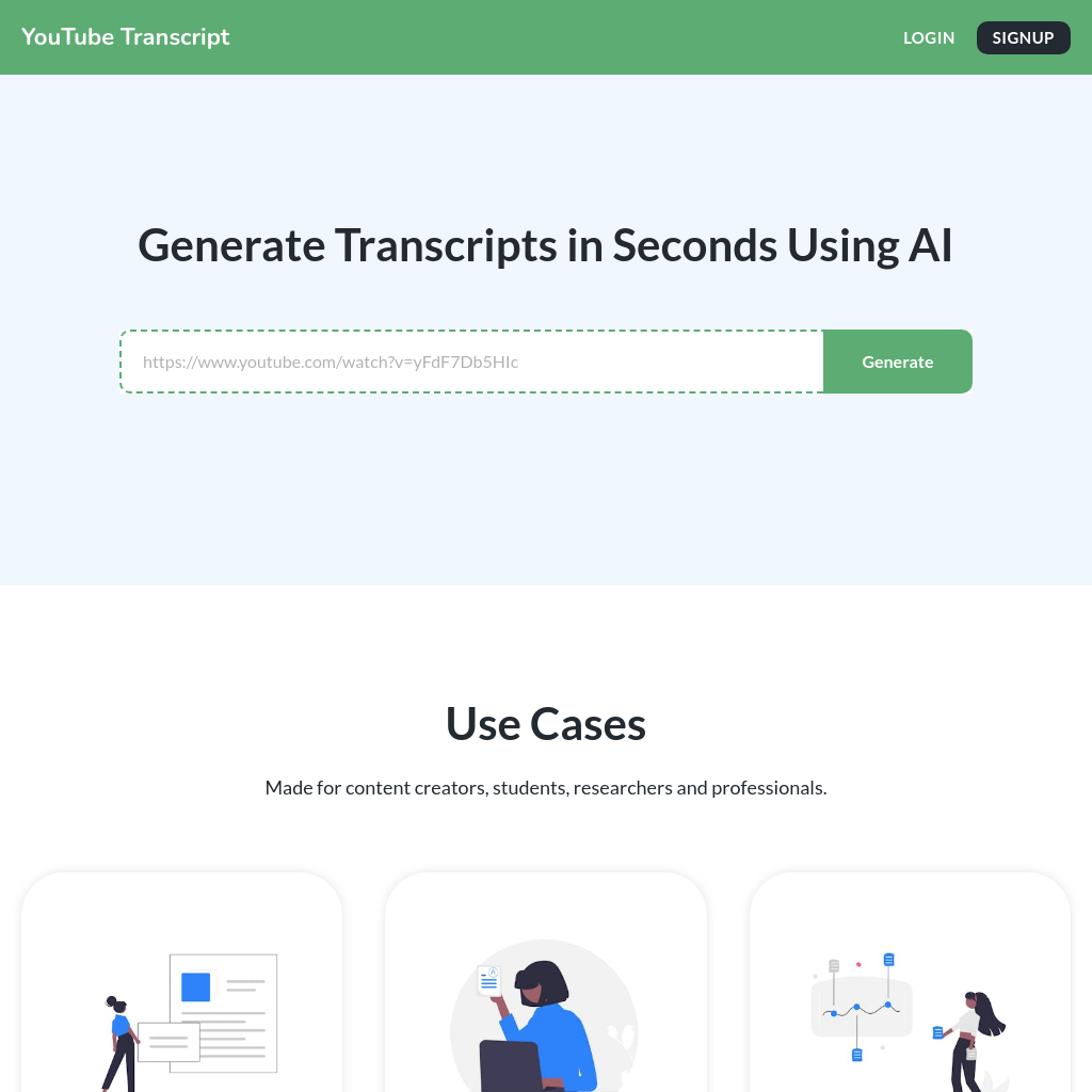 YouTube Transcript - Free AI Video Transcription Tool